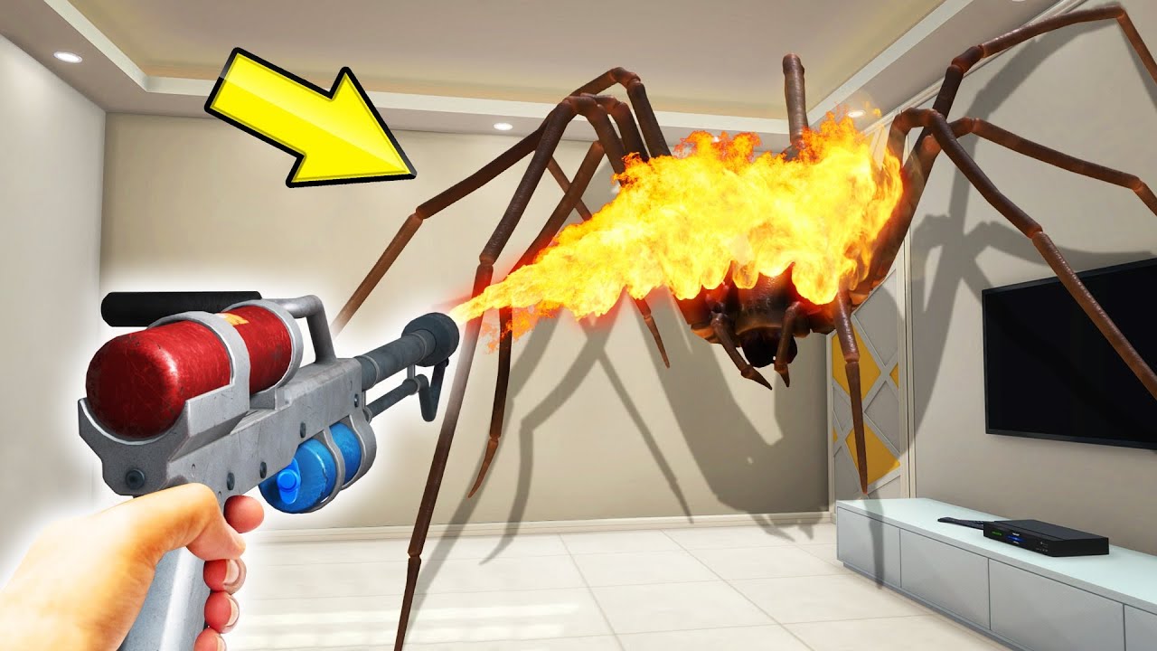 Killing GIANT SPIDERS With A FLAMETHROWER! (Kill It With Fire) MAG.MOE