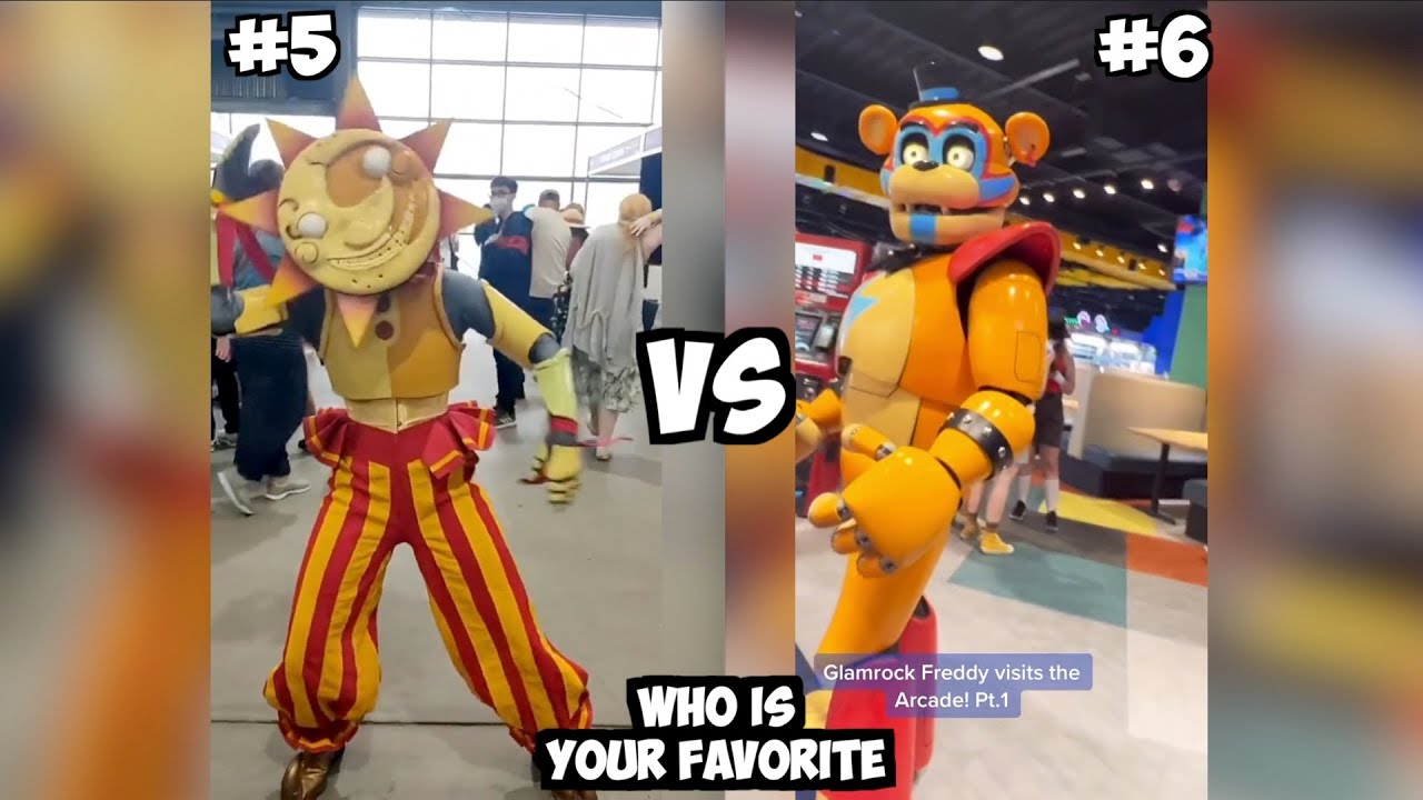 Glamrock Freddy vs Sundrop Fnaf Security Breach Cosplay - MAG.MOE